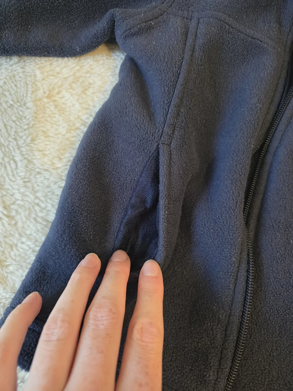 Columbia Toddler Fleece Jacket Full Zip Pockets Navy 4T